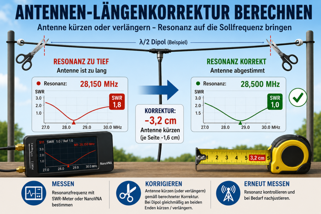 antenne korrektur